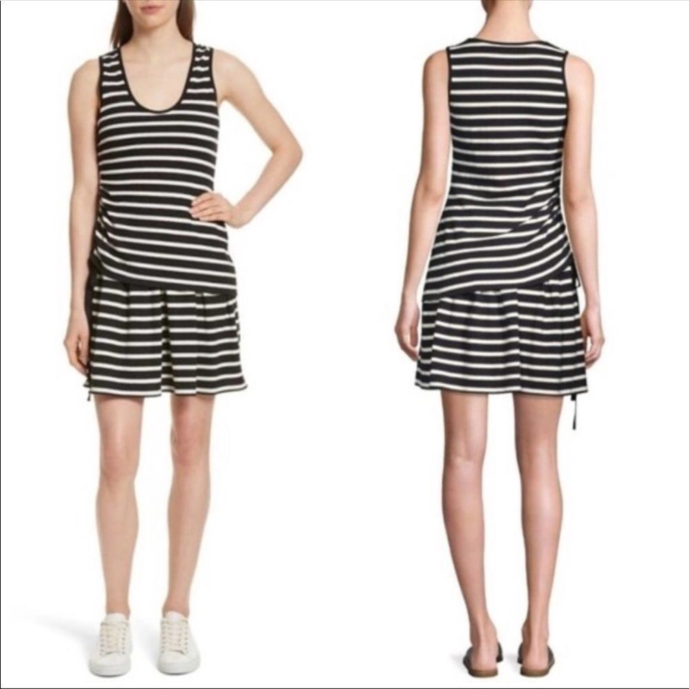 Derek Lam 10 Crosby Layered Striped Sleeveless Dress Size Small NEW